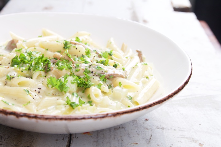 Pasta met 4 kazen - vegan