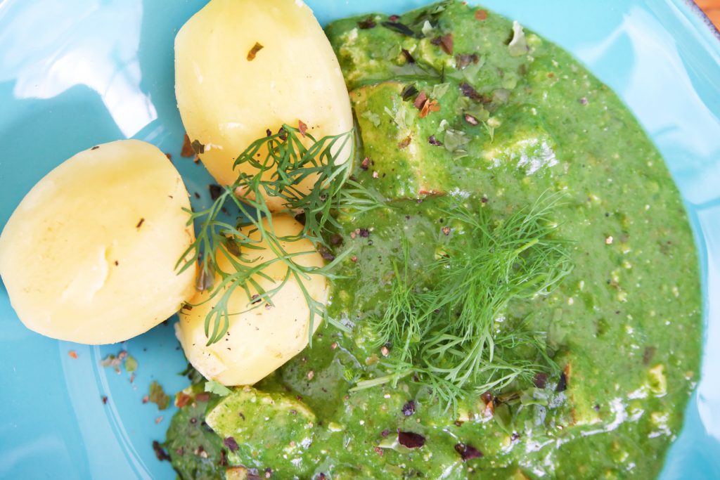 Tofu in het groen