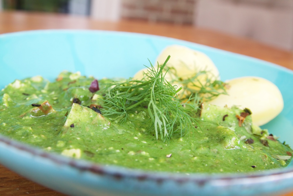Tofu in het groen
