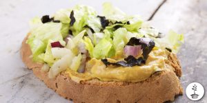 Pompoenspread recept - met zeewier en sla