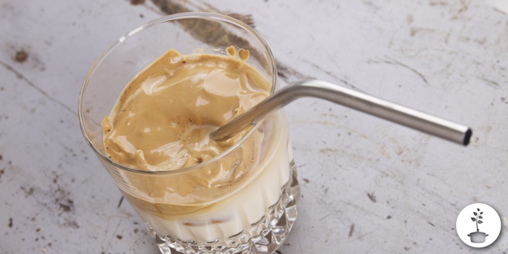 Dalgona koffie - vegan recept