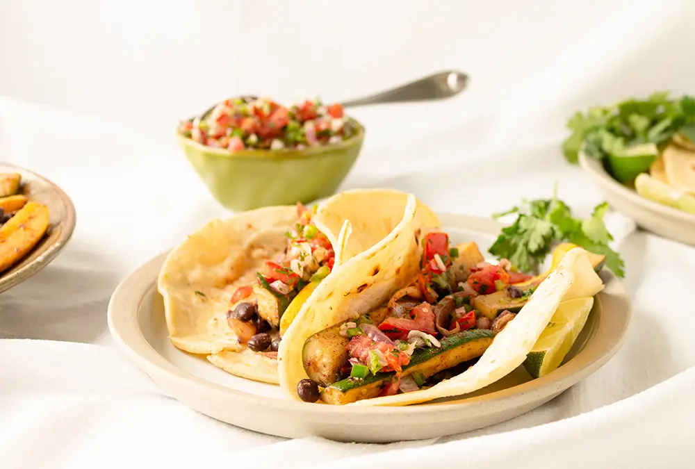 Gegrilde vegan taco