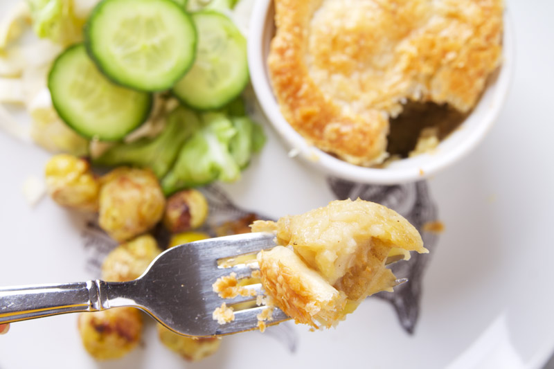 Aardpeer soufflee oven recept met aardpeer, aardappel en bladerdeeg