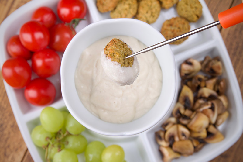 Vegan kaasfondue